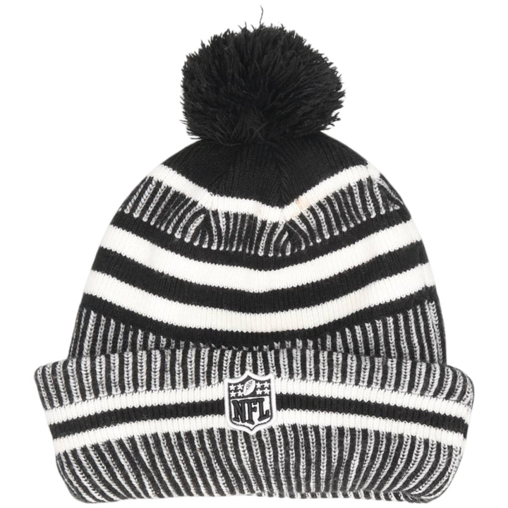 New Era NFL Seattle Seahawks Stripe Pattern Knit Beanie, One Size Fits Most acrylic white type Vintage Second Hand