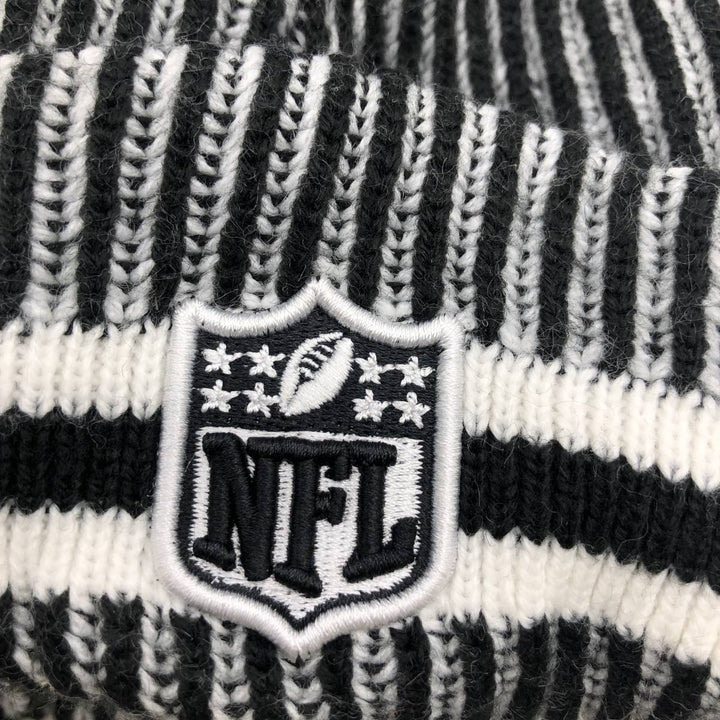 New Era NFL Seattle Seahawks Stripe Pattern Knit Beanie, One Size Fits Most acrylic white type Vintage Second Hand