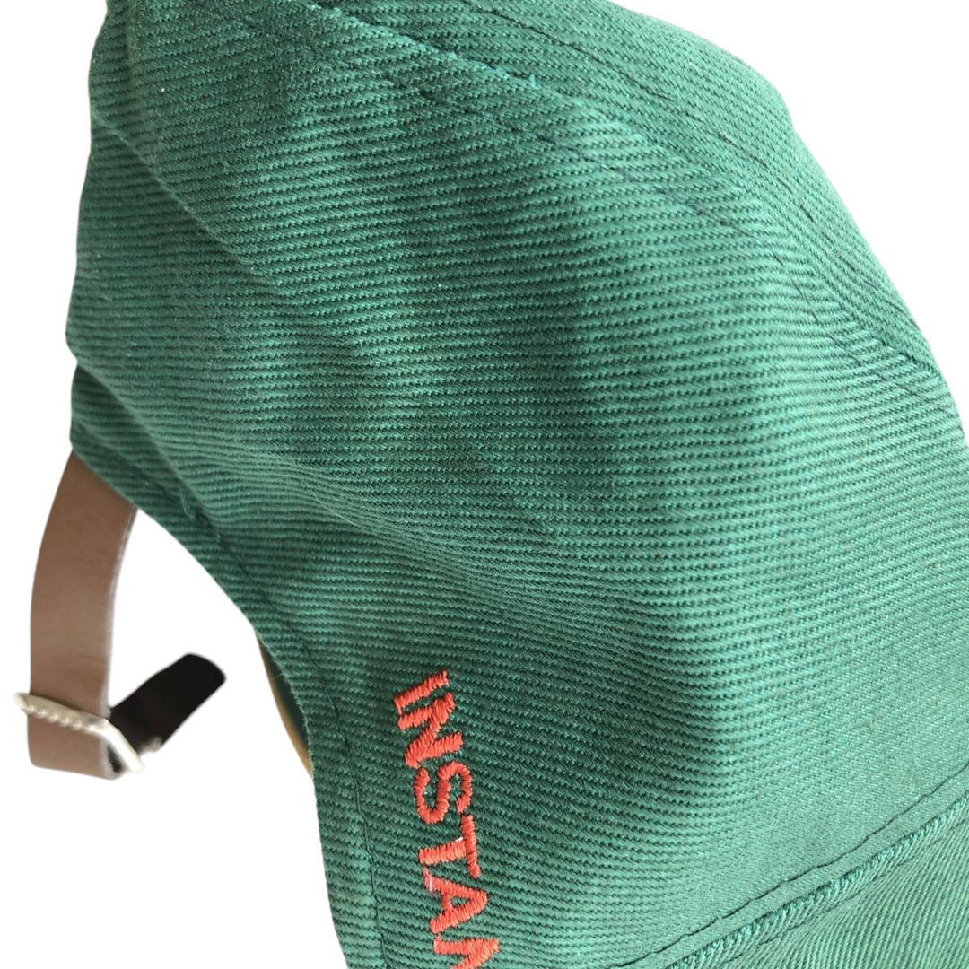 90'S KALSON Hard Rock Cafe Advertising Leather Brim Two-Tone Baseball Cap (One Size Fits Most) cotton green type Vintage Second Hand