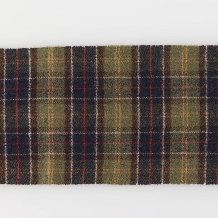 Barbour Check Pattern Wool Scarf Made in Scotland wool green type Vintage Second Hand