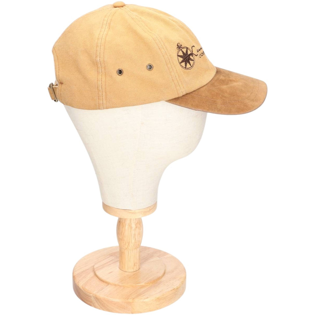 MICHAEL HAYNES Two-Tone Duck Baseball Cap, 6-Panel, One Size Fits Most cotton ocher yellow type Vintage Second Hand
