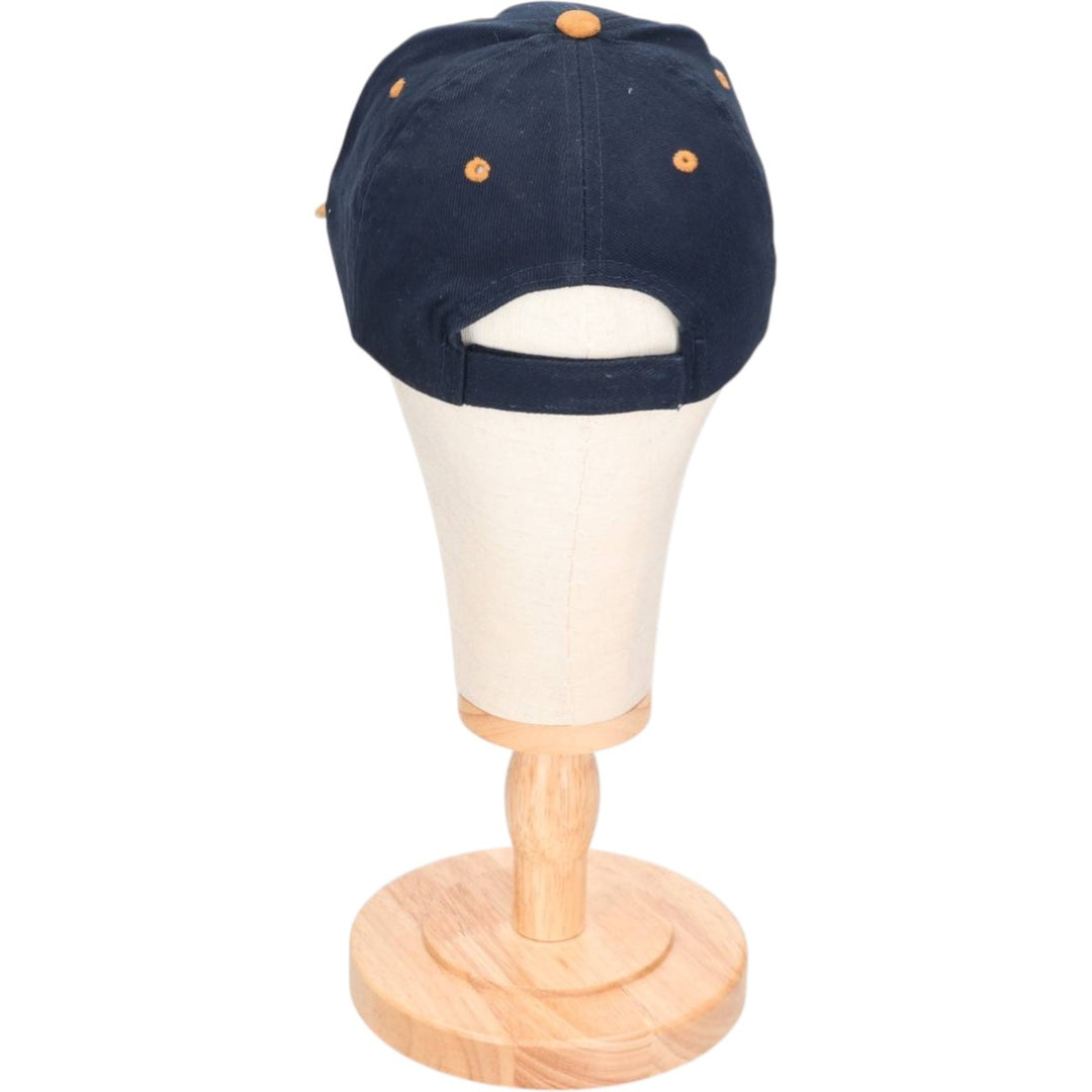 00'S Two-Tone Suede Baseball Cap, 6-Panel Cap, One Size Fits Most cotton navy blue type Vintage Second Hand