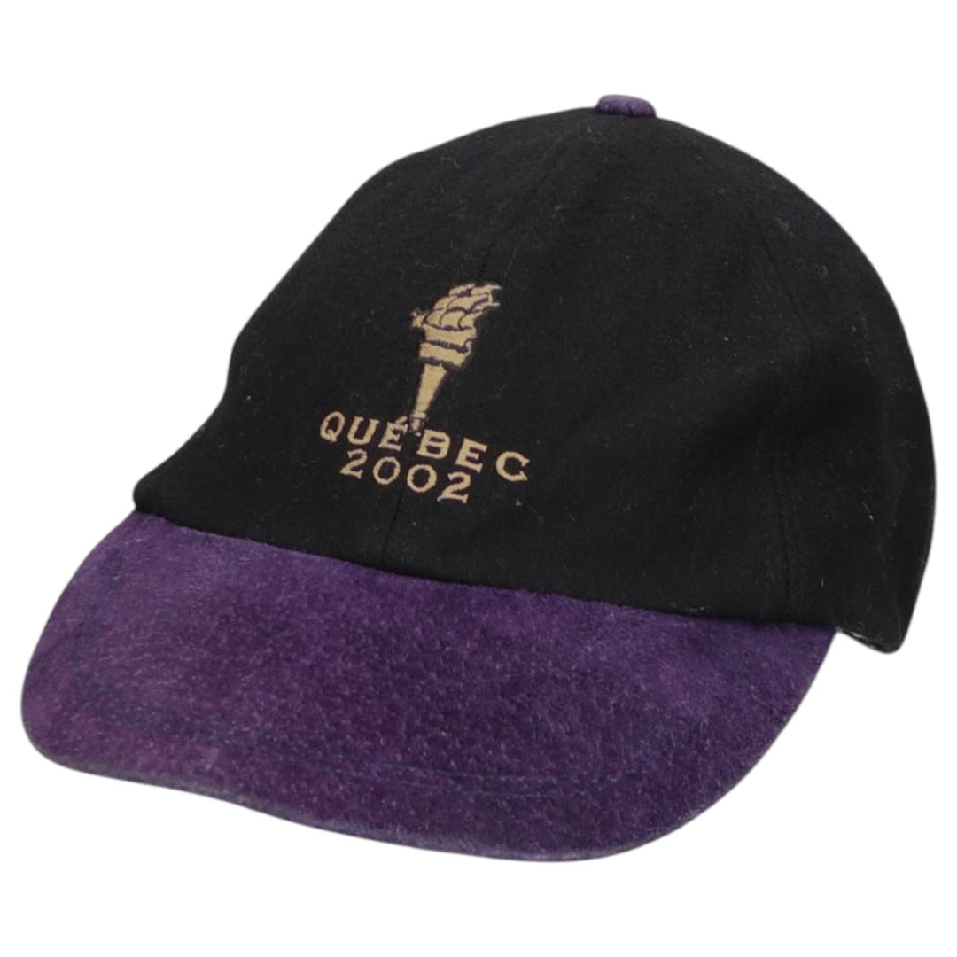 00'S Two-Tone Baseball Cap, 6-Panel Cap, One Size Fits All genuine leather black type Vintage Second Hand