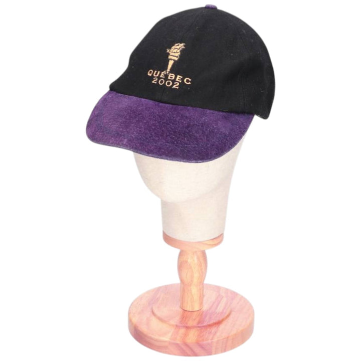 00'S Two-Tone Baseball Cap, 6-Panel Cap, One Size Fits All genuine leather black type Vintage Second Hand