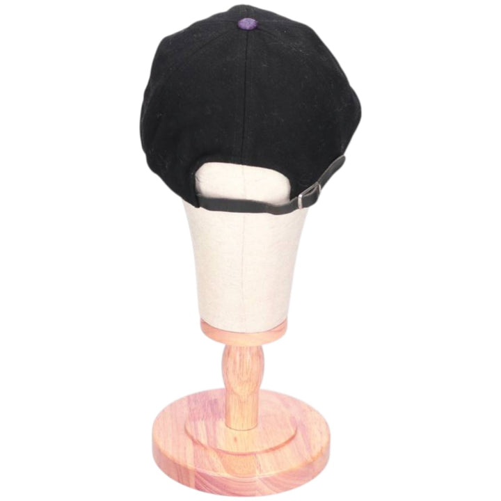 00'S Two-Tone Baseball Cap, 6-Panel Cap, One Size Fits All genuine leather black type Vintage Second Hand