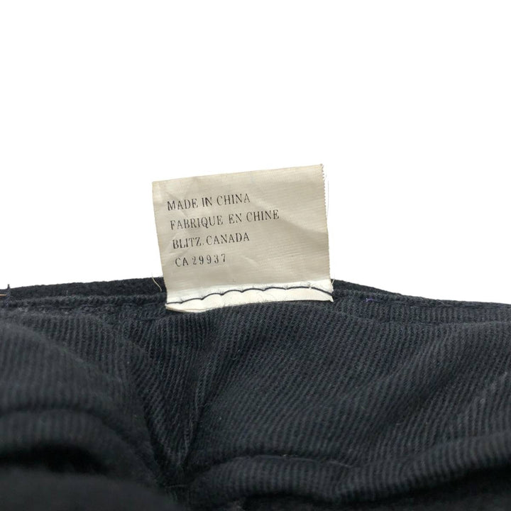 00'S Two-Tone Baseball Cap, 6-Panel Cap, One Size Fits All genuine leather black type Vintage Second Hand