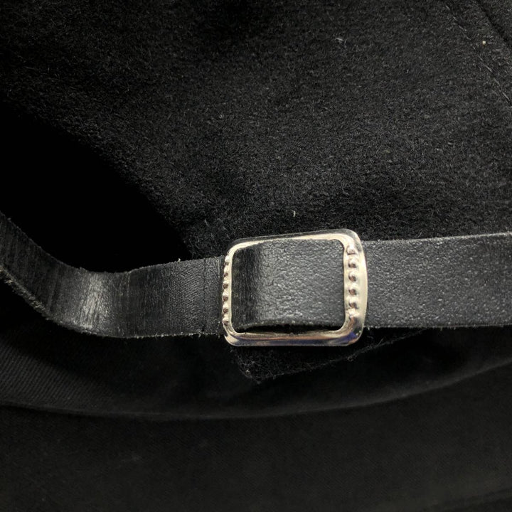 00'S Two-Tone Baseball Cap, 6-Panel Cap, One Size Fits All genuine leather black type Vintage Second Hand