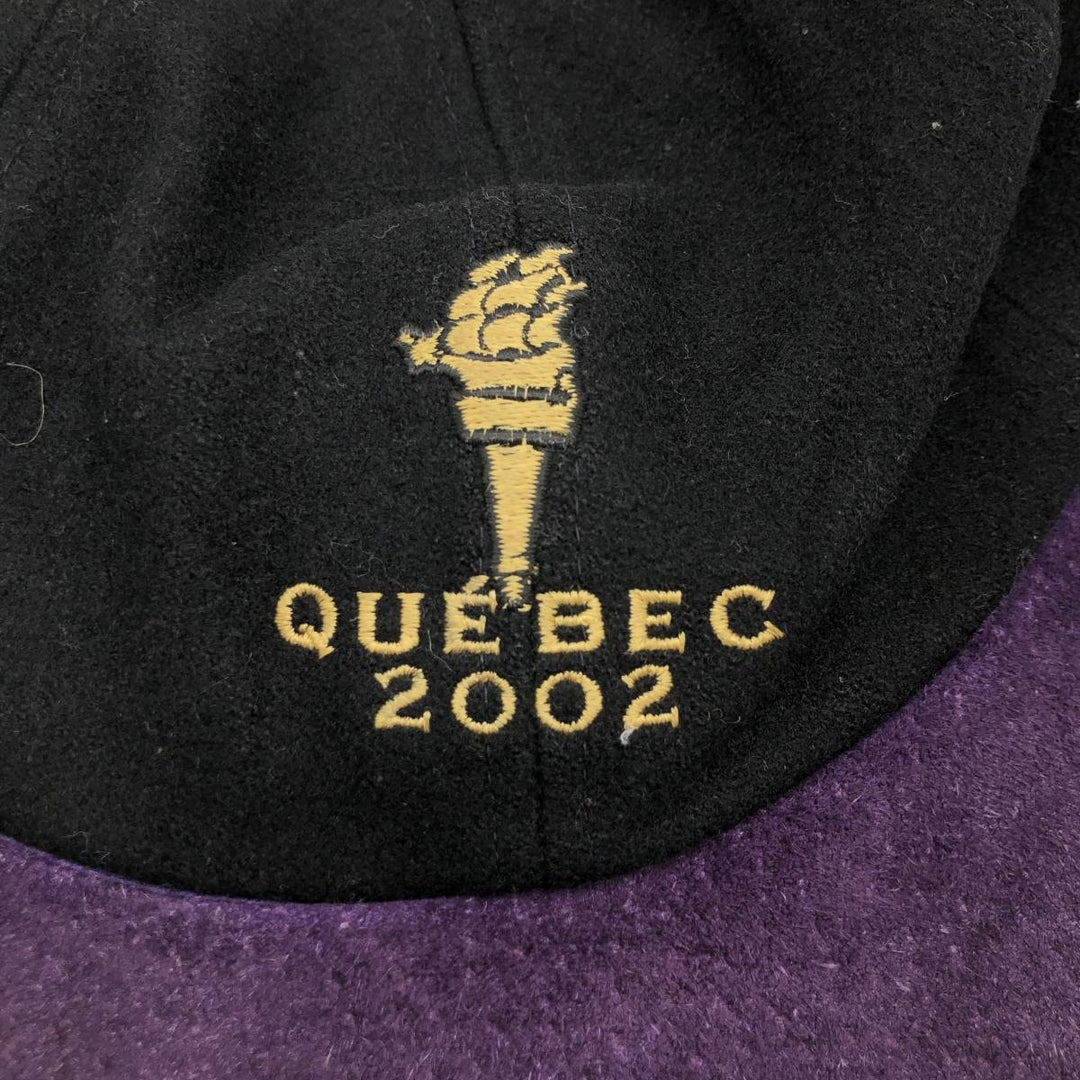 00'S Two-Tone Baseball Cap, 6-Panel Cap, One Size Fits All genuine leather black type Vintage Second Hand