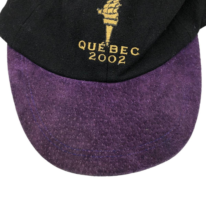 00'S Two-Tone Baseball Cap, 6-Panel Cap, One Size Fits All genuine leather black type Vintage Second Hand