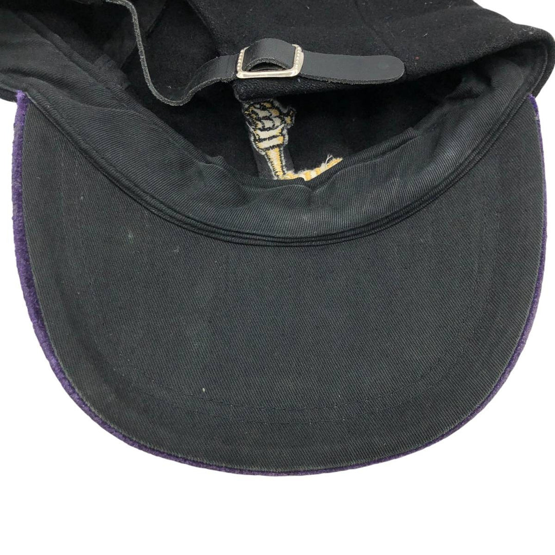00'S Two-Tone Baseball Cap, 6-Panel Cap, One Size Fits All genuine leather black type Vintage Second Hand