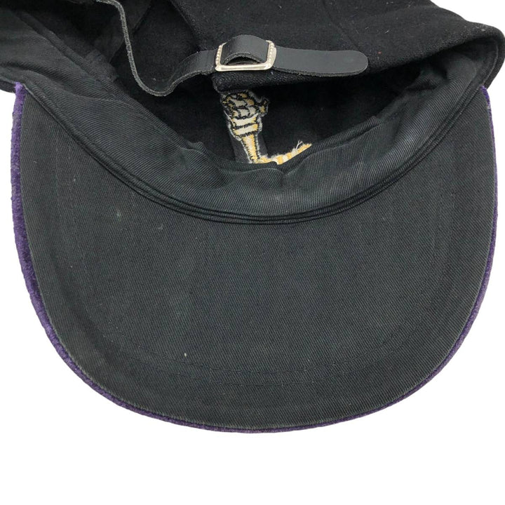 00'S Two-Tone Baseball Cap, 6-Panel Cap, One Size Fits All genuine leather black type Vintage Second Hand