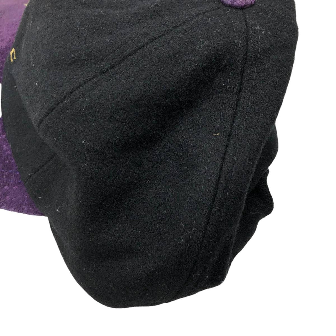 00'S Two-Tone Baseball Cap, 6-Panel Cap, One Size Fits All genuine leather black type Vintage Second Hand