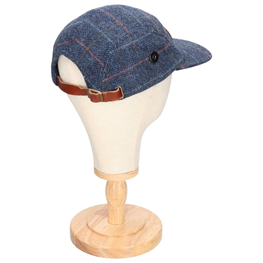 Abstract Check Pattern Jet Cap (Free Size) unclear navy blue type Vintage Second Hand