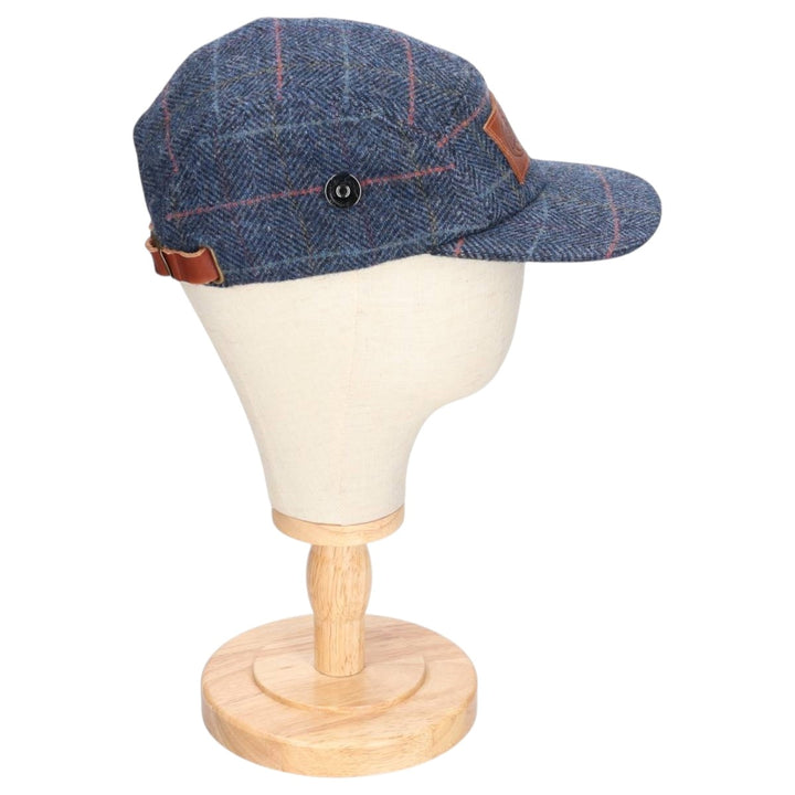Abstract Check Pattern Jet Cap (Free Size) unclear navy blue type Vintage Second Hand
