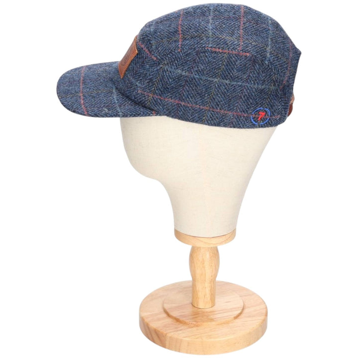 Abstract Check Pattern Jet Cap (Free Size) unclear navy blue type Vintage Second Hand