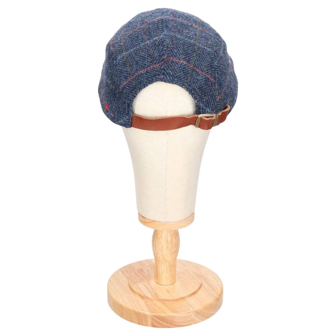 Abstract Check Pattern Jet Cap (Free Size) unclear navy blue type Vintage Second Hand