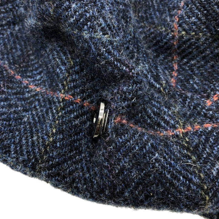 Abstract Check Pattern Jet Cap (Free Size) unclear navy blue type Vintage Second Hand