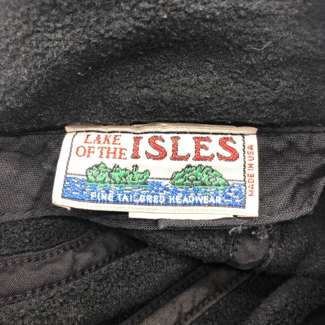 LAKE OF THE ISLES 2-Way Fleece Ear Caps, Made in USA, Small unclear black type Vintage Second Hand
