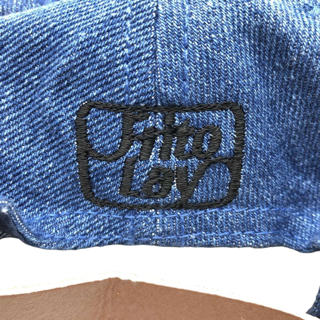 Vintage 1990'S KC Batman suede two-tone leather brim baseball cap, one size fits most. unclear blue type Vintage Second Hand