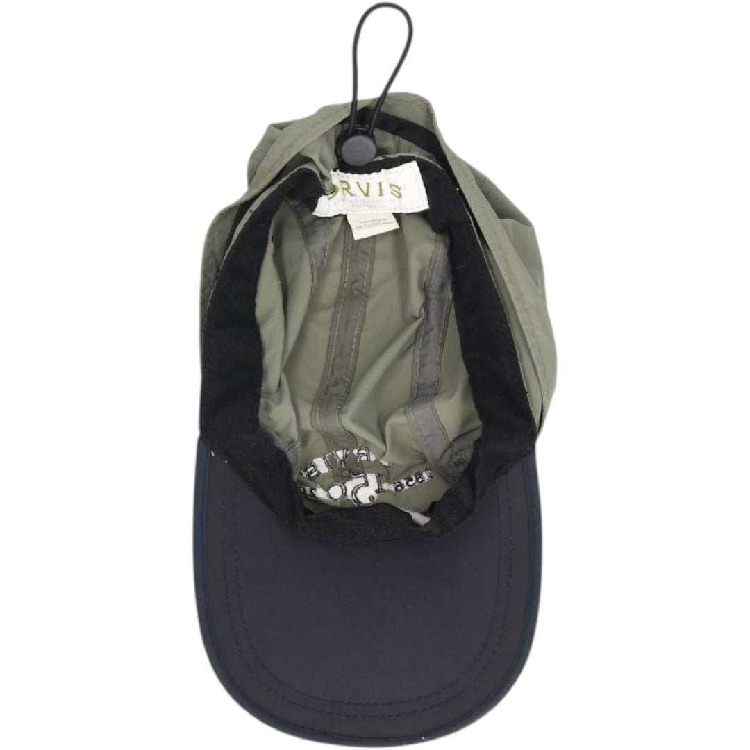 2000'S Orvis Jet Cap, Free Size Nylon Khaki type sage green Vintage Second Hand