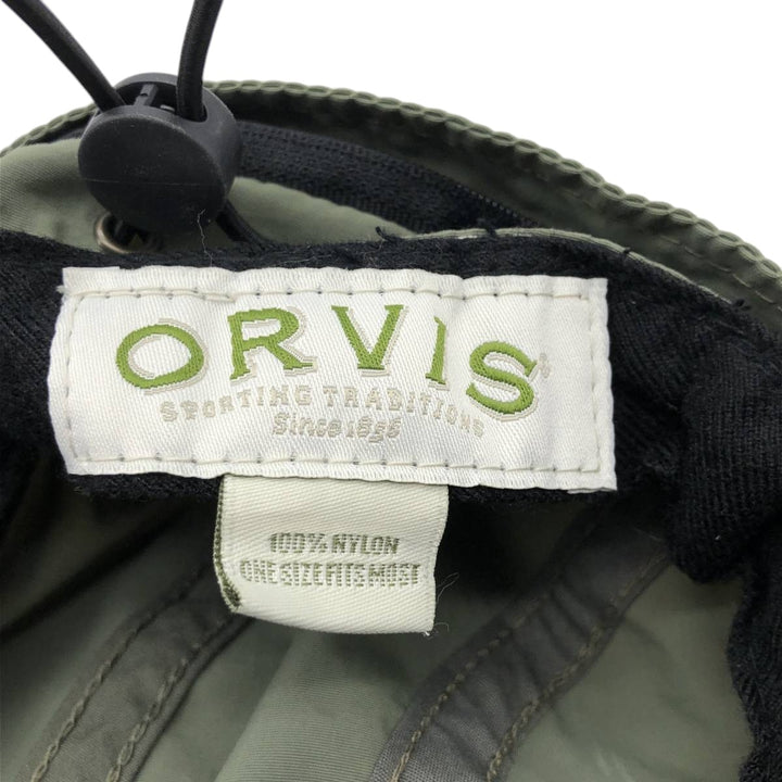 2000'S Orvis Jet Cap, Free Size Nylon Khaki type sage green Vintage Second Hand