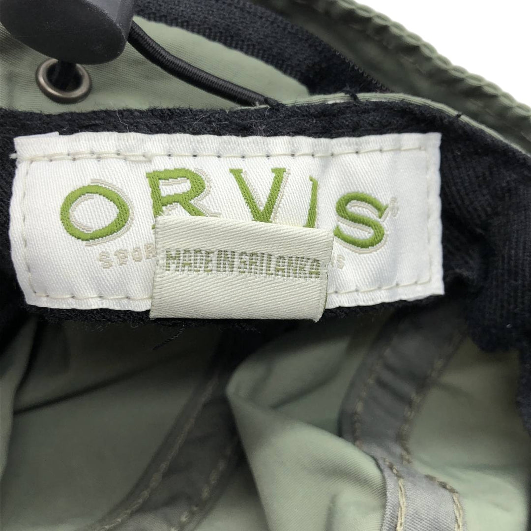 2000'S Orvis Jet Cap, Free Size Nylon Khaki type sage green Vintage Second Hand