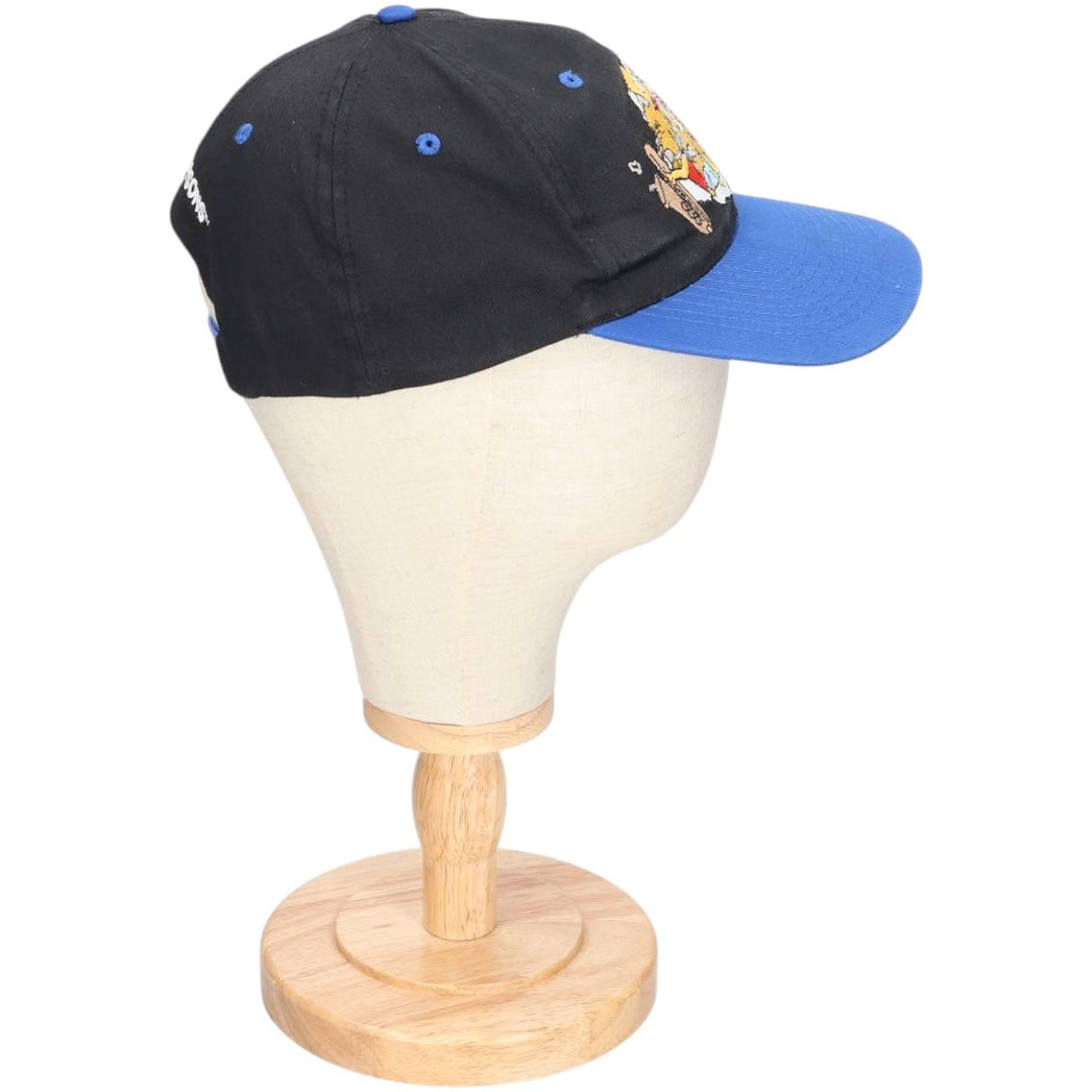 90'S The Simpsons Two-Tone Baseball Cap, One Size Fits All, Vintage unclear blue type Vintage Second Hand