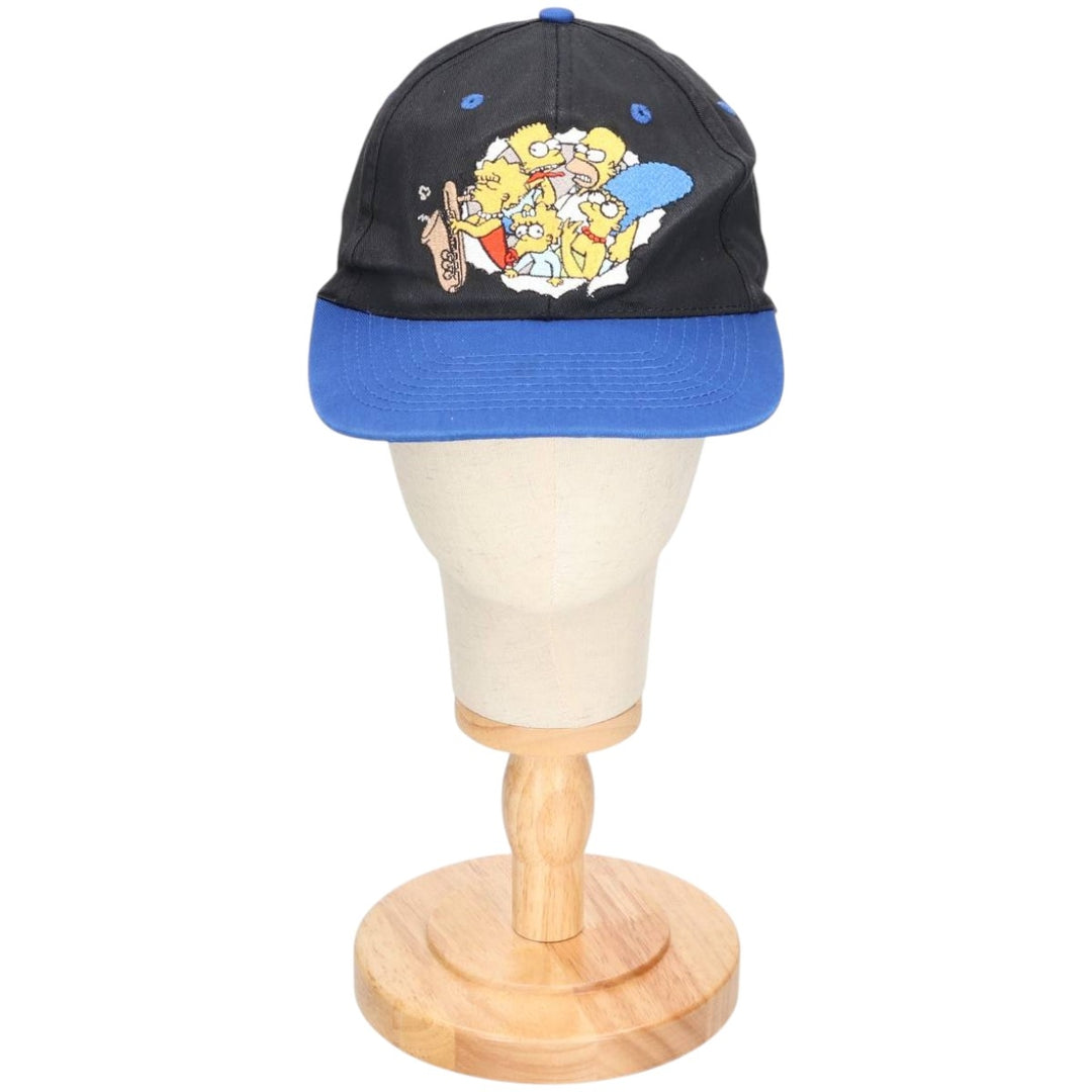 90'S The Simpsons Two-Tone Baseball Cap, One Size Fits All, Vintage unclear blue type Vintage Second Hand
