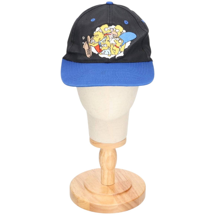 90'S The Simpsons Two-Tone Baseball Cap, One Size Fits All, Vintage unclear blue type Vintage Second Hand