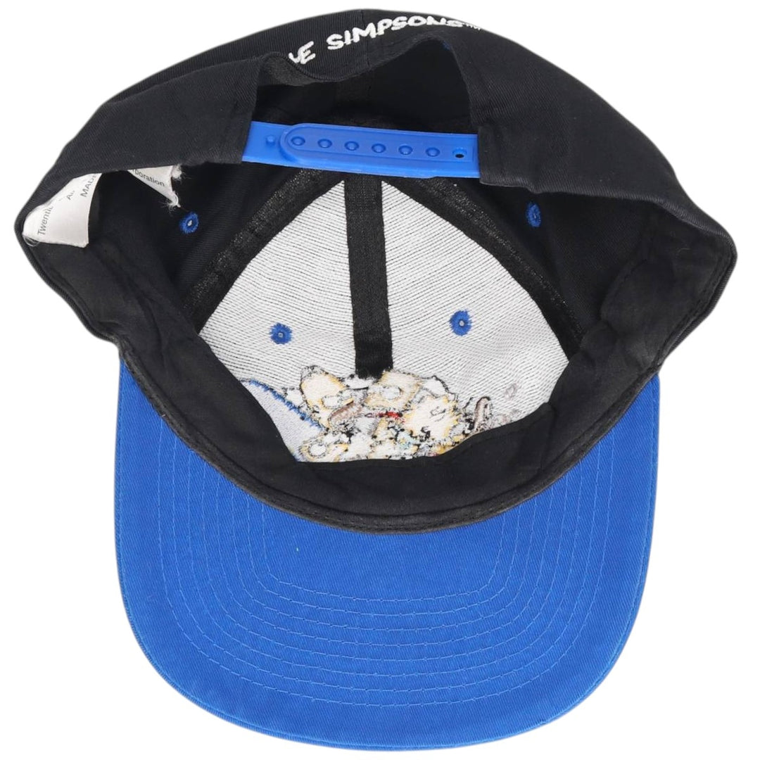 90'S The Simpsons Two-Tone Baseball Cap, One Size Fits All, Vintage unclear blue type Vintage Second Hand
