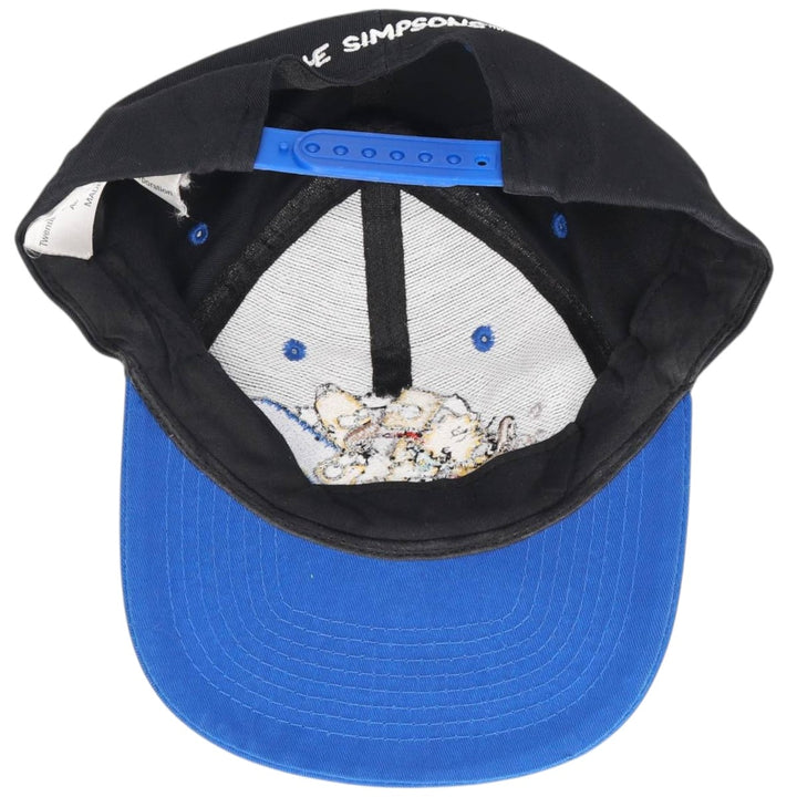 90'S The Simpsons Two-Tone Baseball Cap, One Size Fits All, Vintage unclear blue type Vintage Second Hand