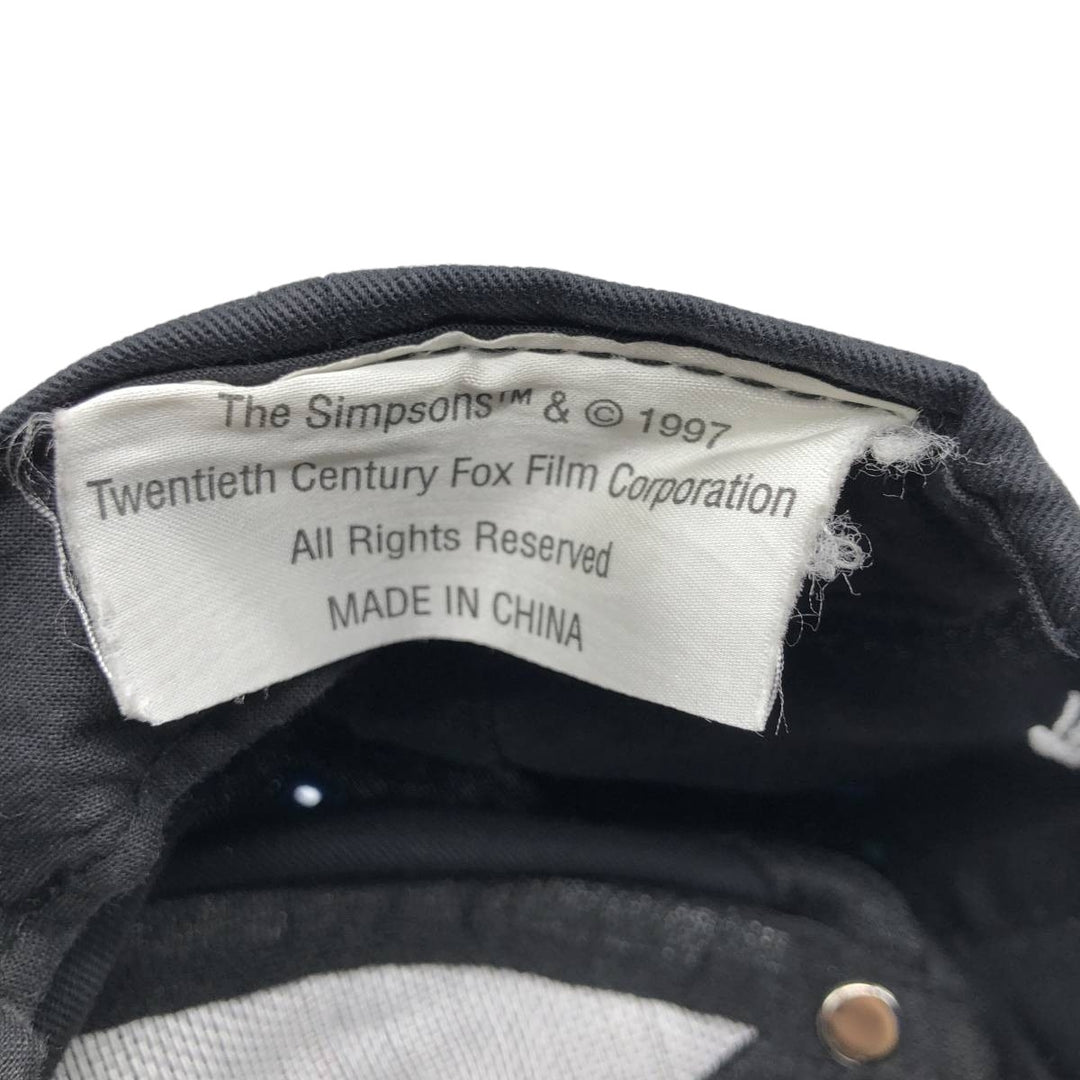 90'S The Simpsons Two-Tone Baseball Cap, One Size Fits All, Vintage unclear blue type Vintage Second Hand