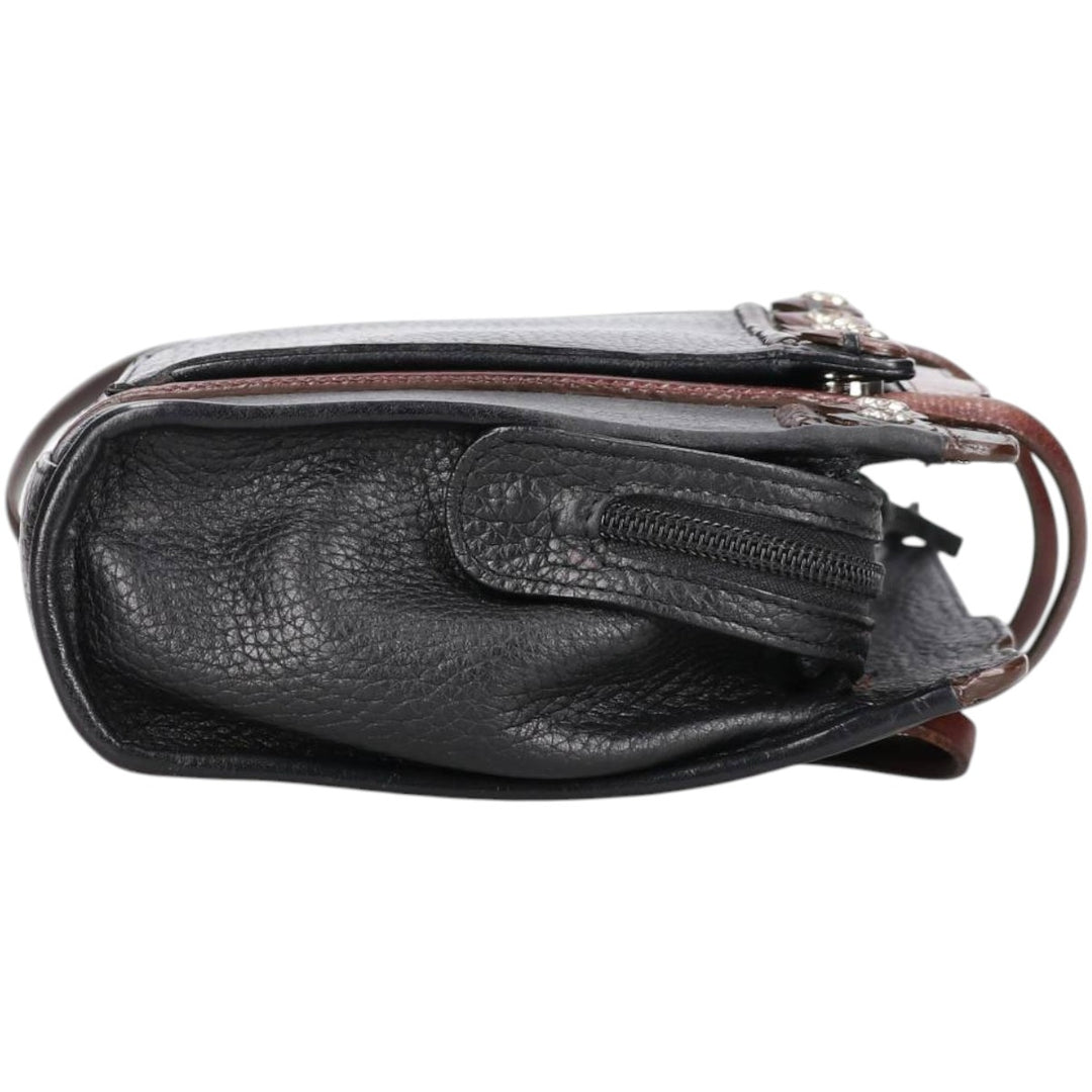 Brighton Shoulder Bag genuine leather black type Vintage Second Hand