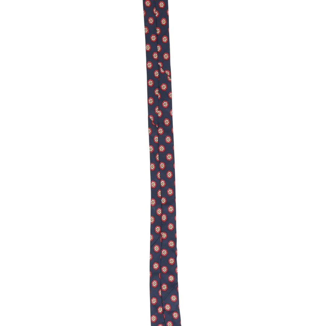 Brooks Brothers MAKERS Floral Print Tie, Made in USA silk navy blue type Vintage Second Hand
