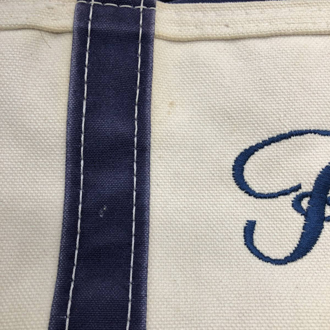 LLBean BOAT AND TOTE Tote Bag Made in USA unclear Beige type Vintage Second Hand
