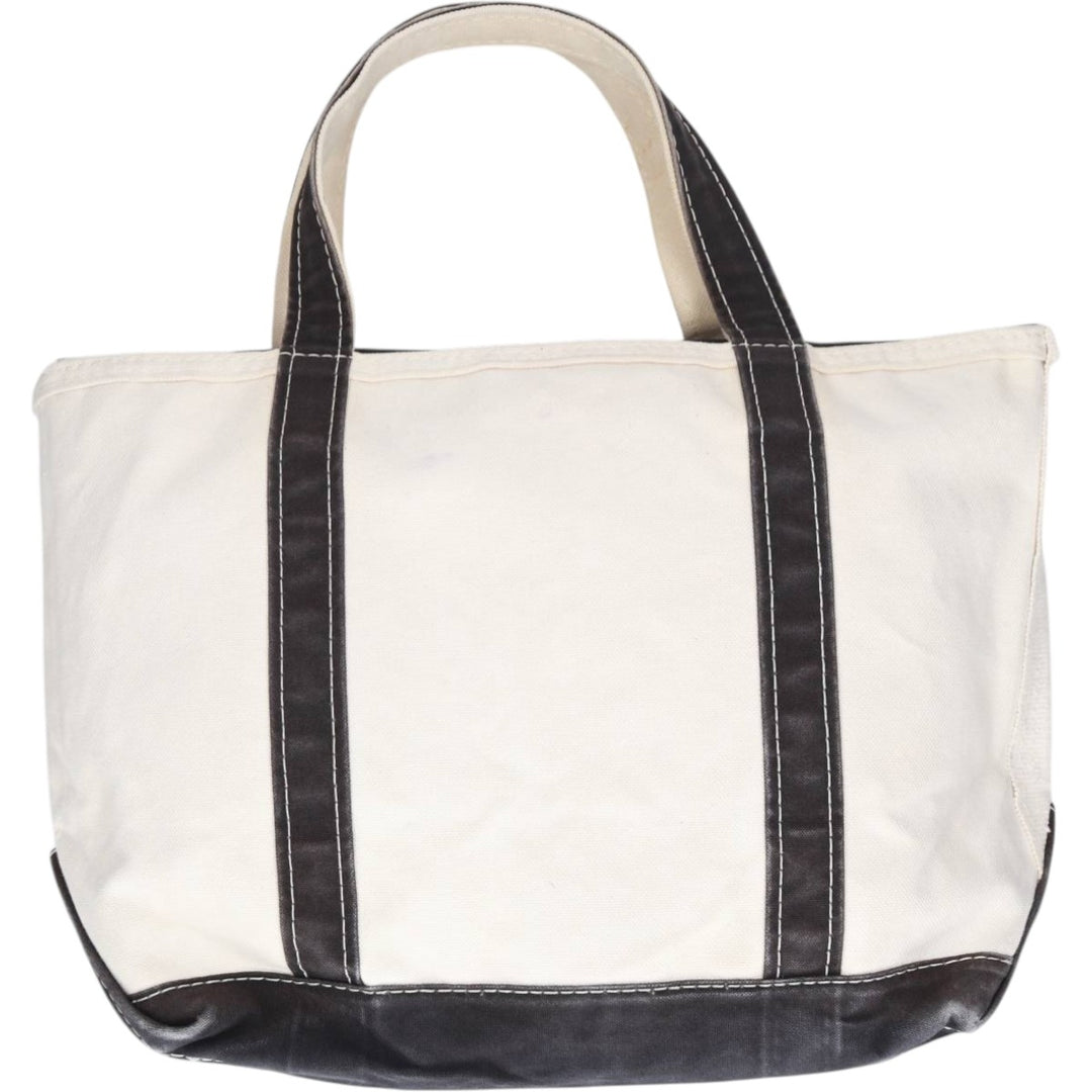 LLBean BOAT AND TOTE Tote Bag Made in USA cotton navy blue type Vintage Second Hand