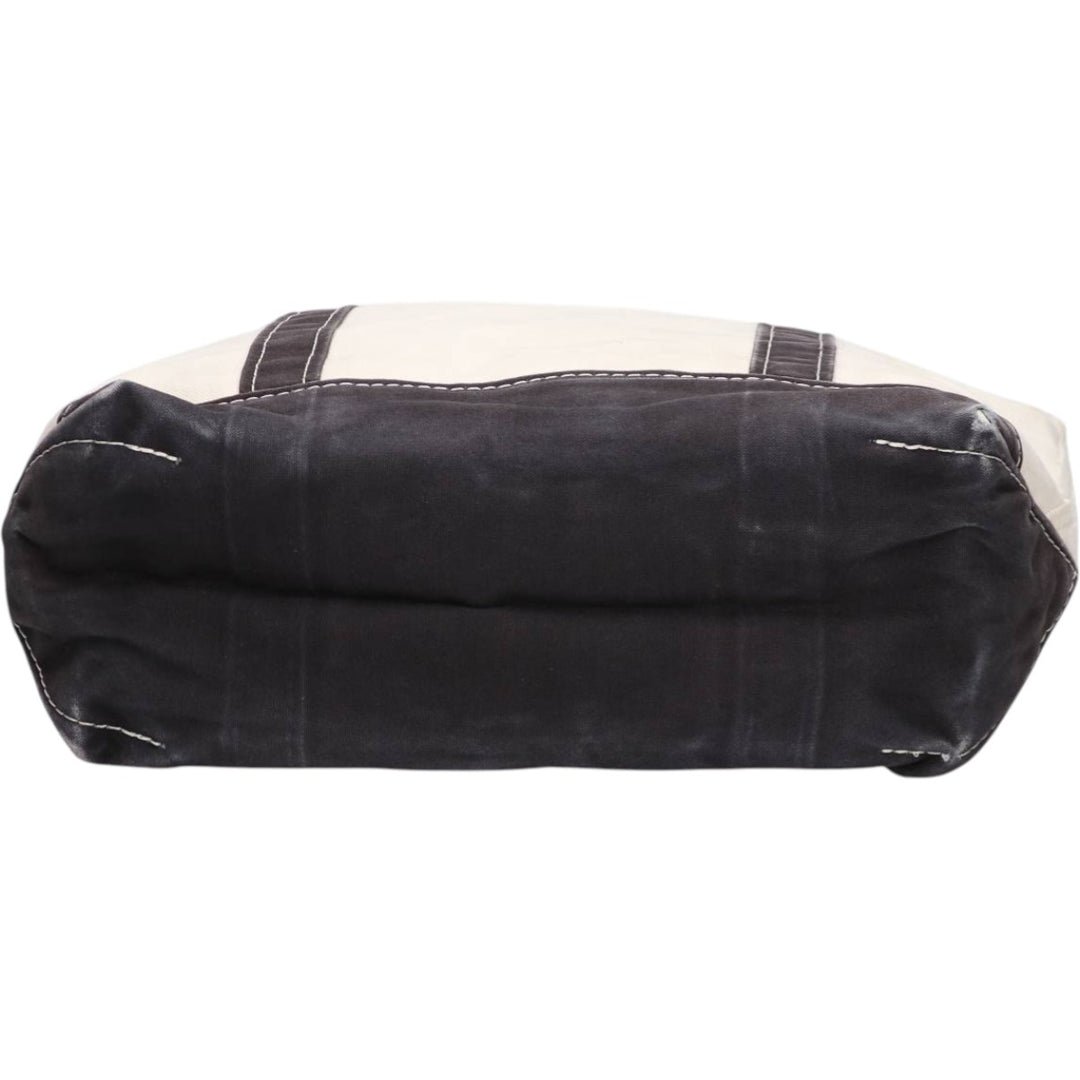 LLBean BOAT AND TOTE Tote Bag Made in USA cotton navy blue type Vintage Second Hand