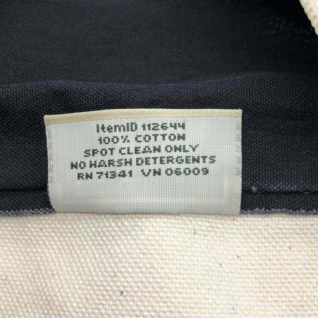 LLBean BOAT AND TOTE Tote Bag Made in USA cotton navy blue type Vintage Second Hand