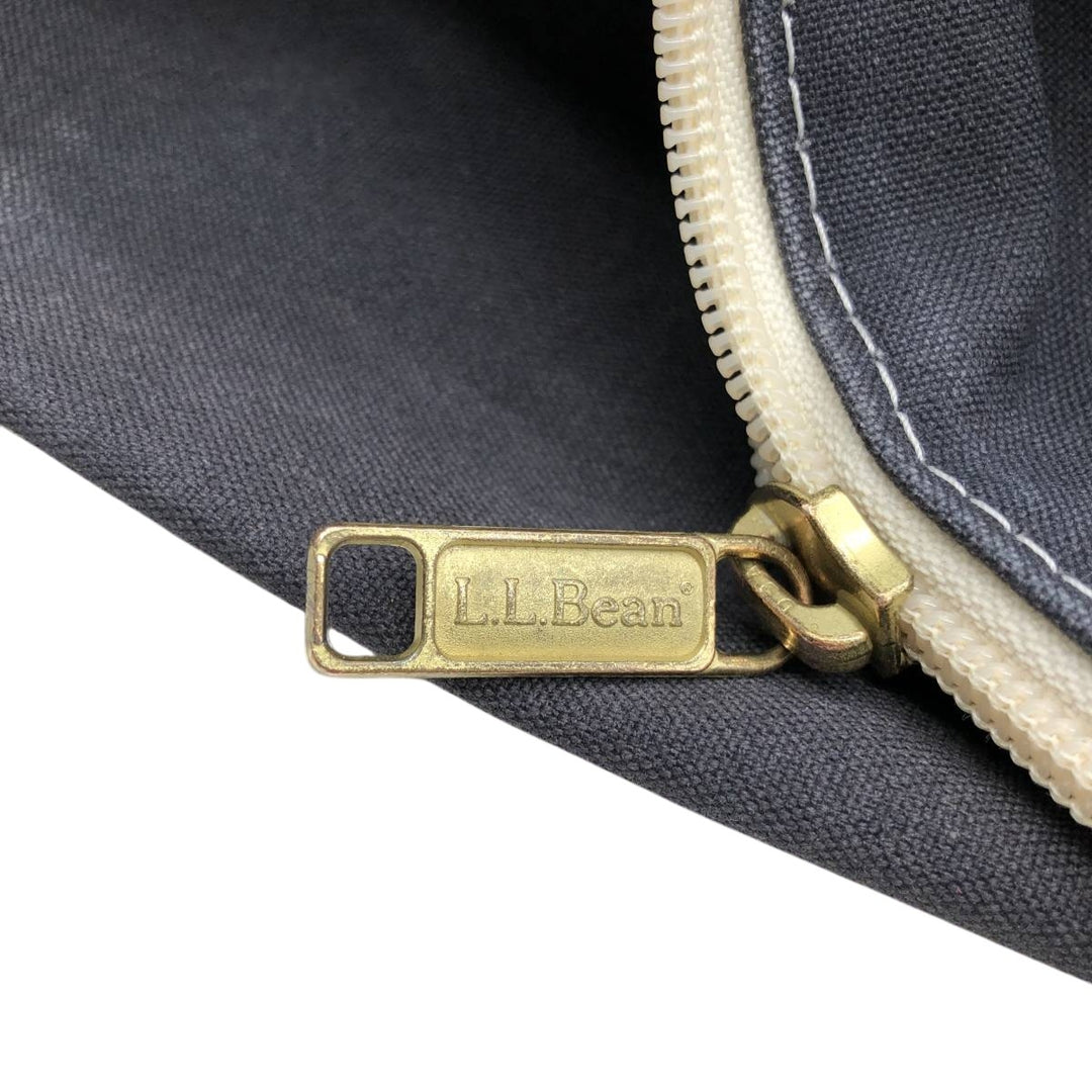 LLBean BOAT AND TOTE Tote Bag Made in USA cotton navy blue type Vintage Second Hand