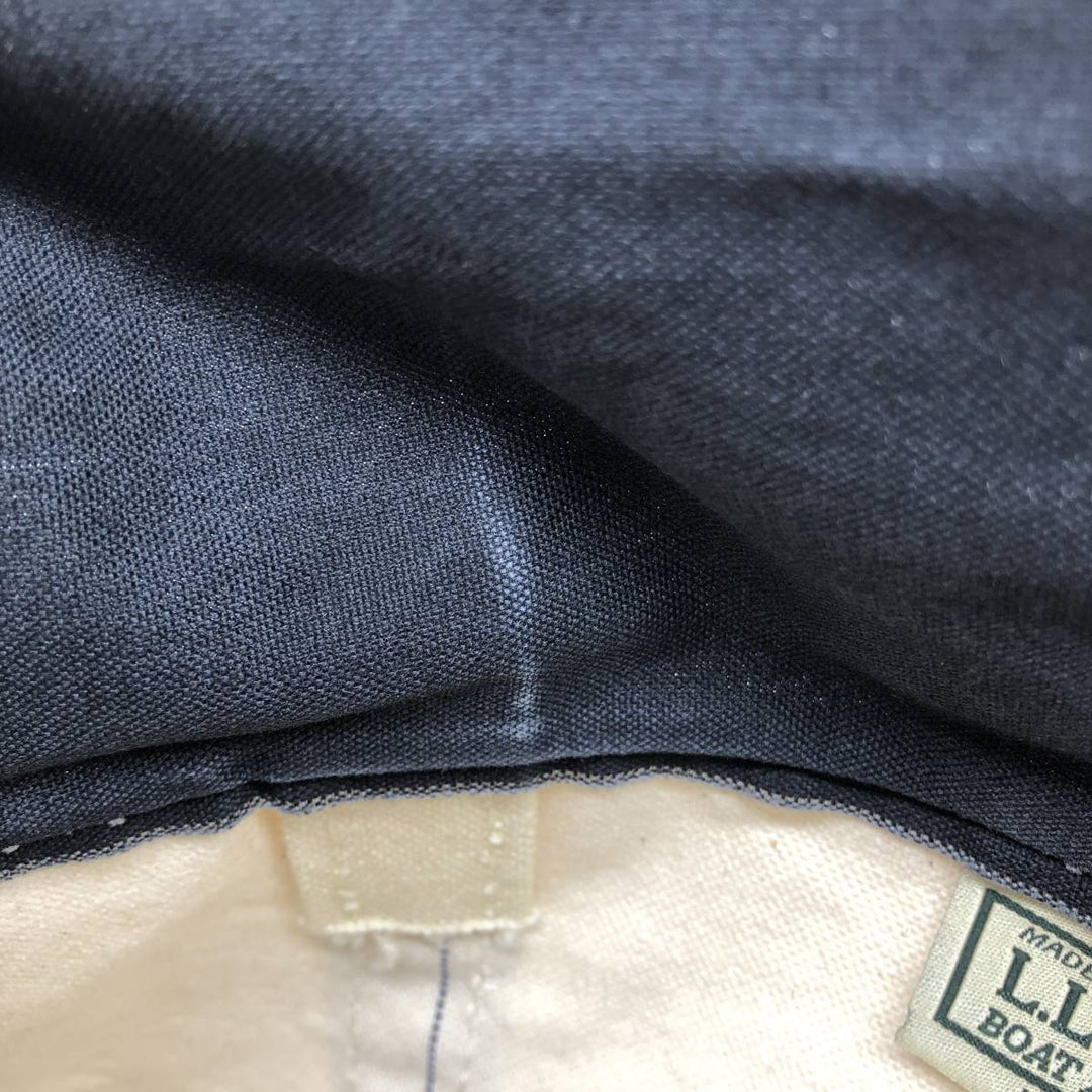 LLBean BOAT AND TOTE Tote Bag Made in USA cotton navy blue type Vintage Second Hand