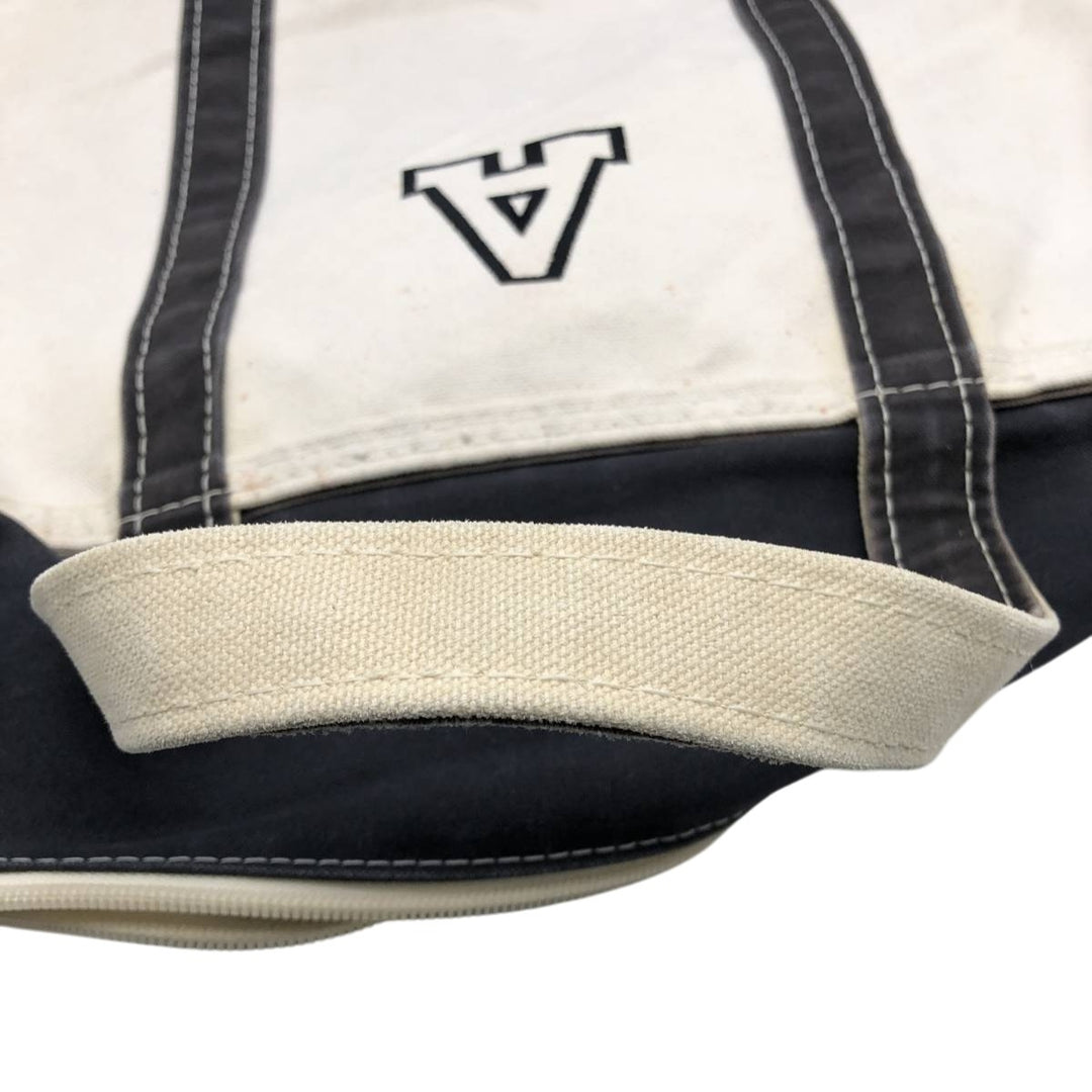 LLBean BOAT AND TOTE Tote Bag Made in USA cotton navy blue type Vintage Second Hand