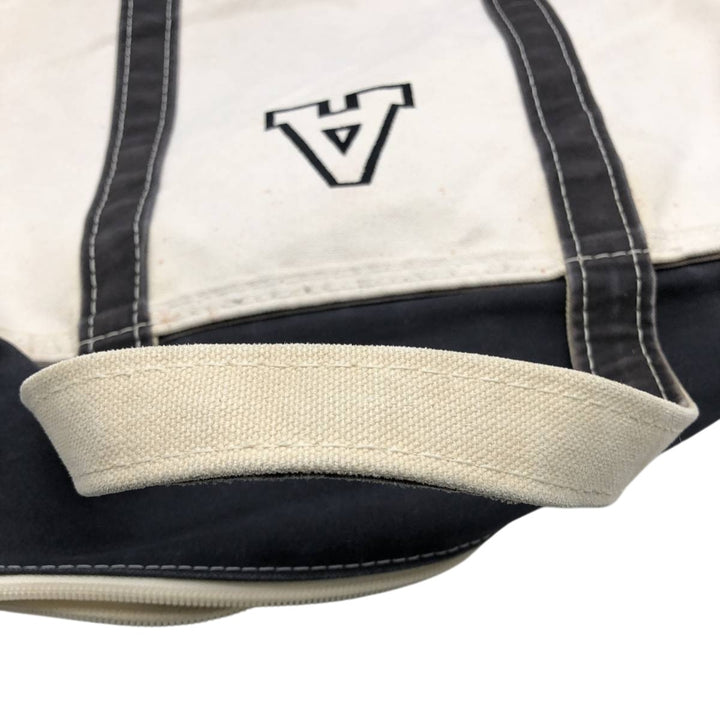 LLBean BOAT AND TOTE Tote Bag Made in USA cotton navy blue type Vintage Second Hand