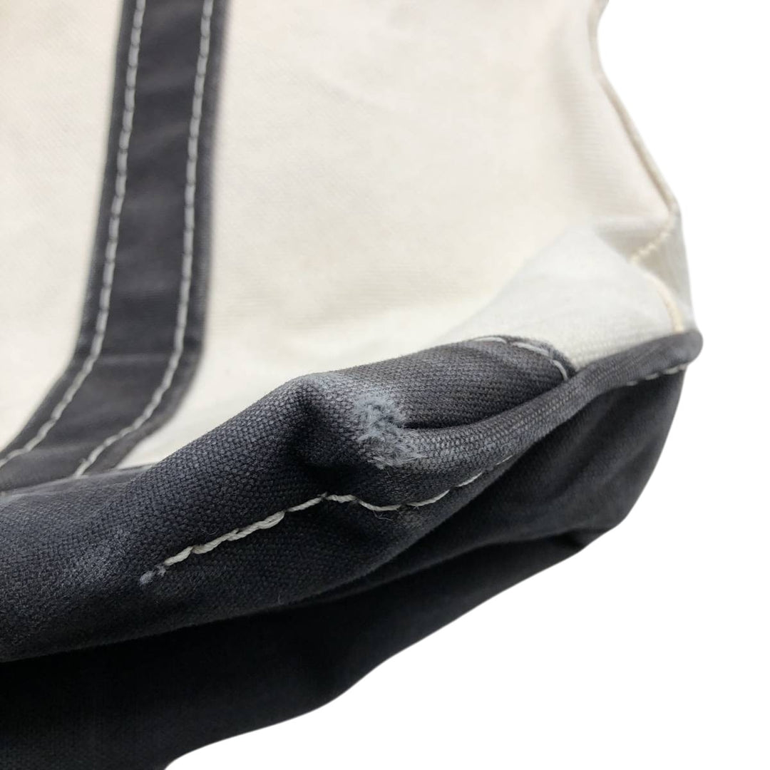 LLBean BOAT AND TOTE Tote Bag Made in USA cotton navy blue type Vintage Second Hand