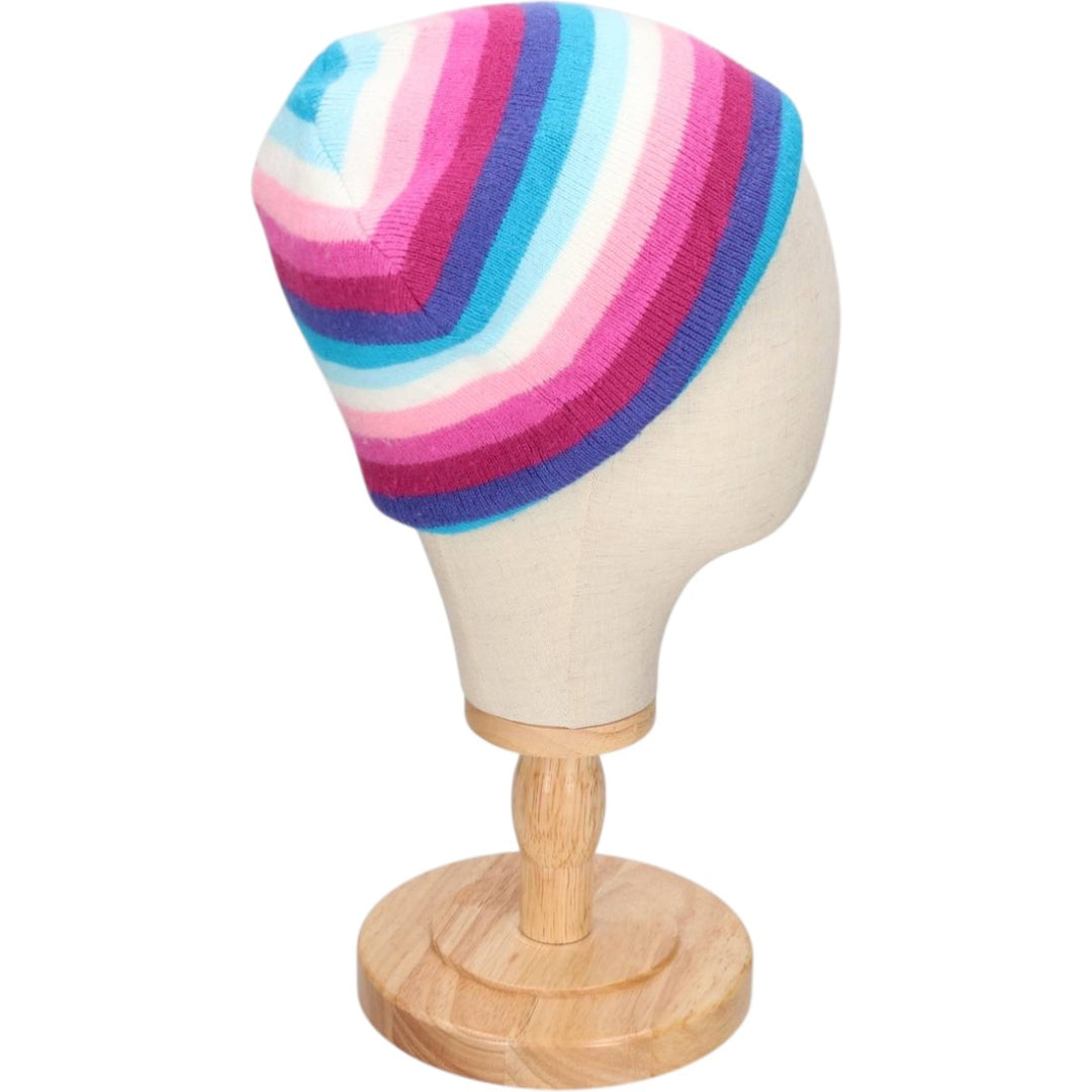 Carhartt Multi-stripe knit beanie hat, one size fits all. acrylic white type Vintage Second Hand