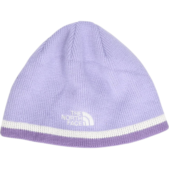 The North Face knit beanie hat, made in Canada, one size fits all. acrylic purple type Vintage Second Hand