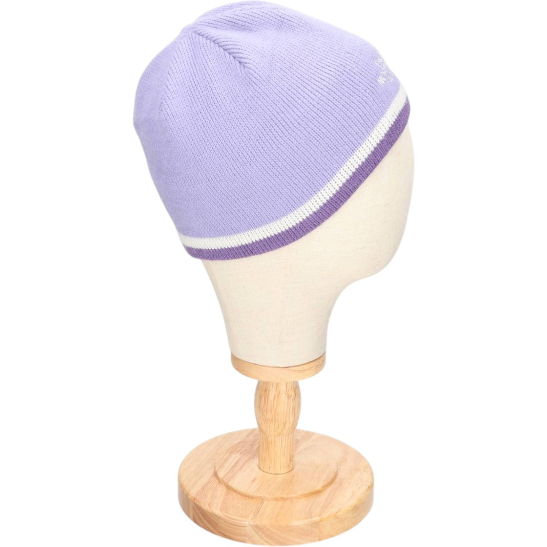 The North Face knit beanie hat, made in Canada, one size fits all. acrylic purple type Vintage Second Hand