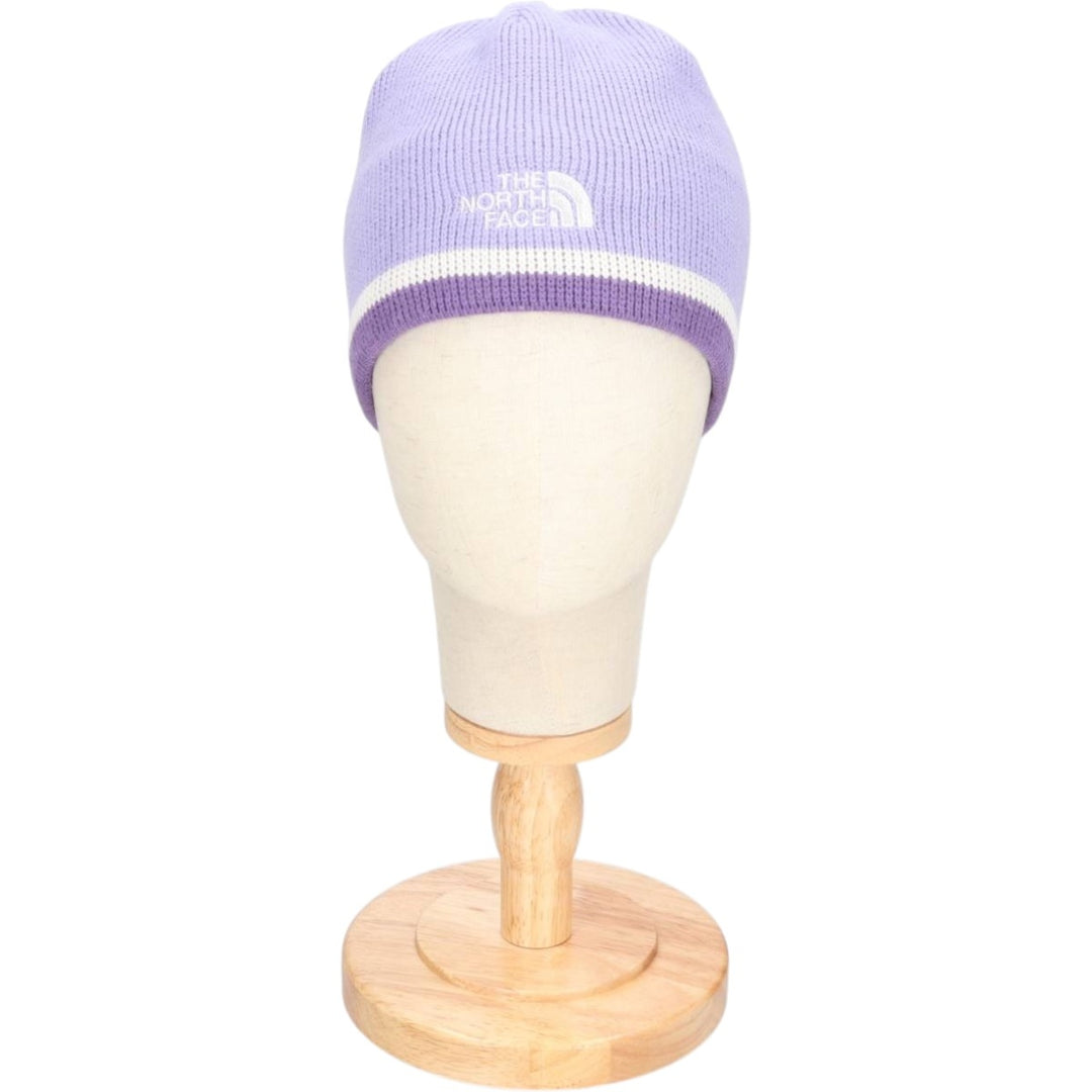 The North Face knit beanie hat, made in Canada, one size fits all. acrylic purple type Vintage Second Hand