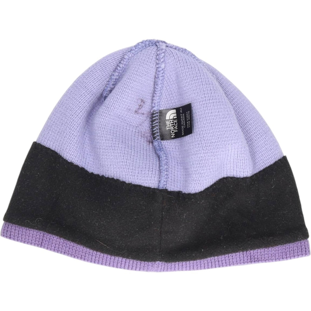 The North Face knit beanie hat, made in Canada, one size fits all. acrylic purple type Vintage Second Hand