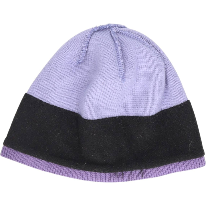 The North Face knit beanie hat, made in Canada, one size fits all. acrylic purple type Vintage Second Hand