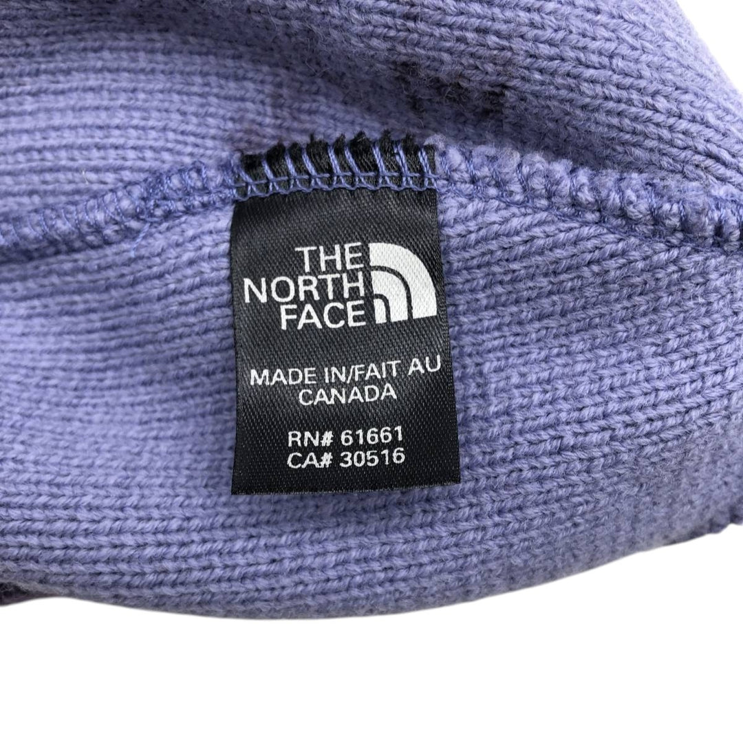 The North Face knit beanie hat, made in Canada, one size fits all. acrylic purple type Vintage Second Hand